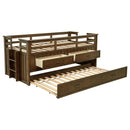  Coaster Furniture Carlsbad 400716T Wood Twin Captains Bed With Trundle - Medium Brown IMAGE 2