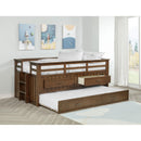  Coaster Furniture Carlsbad 400716T Wood Twin Captains Bed With Trundle - Medium Brown IMAGE 4