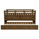  Coaster Furniture Carlsbad 400716T Wood Twin Captains Bed With Trundle - Medium Brown IMAGE 6