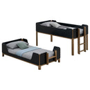  Coaster Furniture Morris 460369 Twin Over Twin Wood Bunk Bed - Black/Walnut IMAGE 10