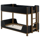  Coaster Furniture Morris 460369 Twin Over Twin Wood Bunk Bed - Black/Walnut IMAGE 3