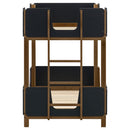  Coaster Furniture Morris 460369 Twin Over Twin Wood Bunk Bed - Black/Walnut IMAGE 4