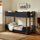  Coaster Furniture Morris 460369 Twin Over Twin Wood Bunk Bed - Black/Walnut IMAGE 5