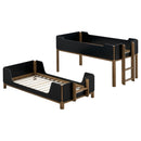  Coaster Furniture Morris 460369 Twin Over Twin Wood Bunk Bed - Black/Walnut IMAGE 7