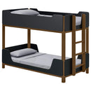  Coaster Furniture Morris 460369 Twin Over Twin Wood Bunk Bed - Black/Walnut IMAGE 8