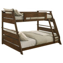  Coaster Furniture Holden 460593 Wood Veneer Twin Over Full Bunk Bed - Walnut IMAGE 3