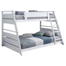  Coaster Furniture Holden 460593WHT Wood Veneer Twin Over Full Bunk Bed - White IMAGE 3