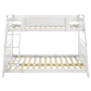  Coaster Furniture Holden 460593WHT Wood Veneer Twin Over Full Bunk Bed - White IMAGE 4