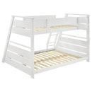  Coaster Furniture Holden 460593WHT Wood Veneer Twin Over Full Bunk Bed - White IMAGE 7