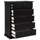  Coaster Furniture Sumerlin 460595BLK 6-drawer Bedroom Chest - Black IMAGE 8
