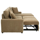  Coaster Furniture Pastrana 500348 Upholstered Sleeper Sectional Sofa RAF Chaise - Camel IMAGE 6
