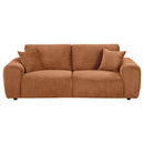  Coaster Furniture Burnett 504951 Chenille Upholstered Wide Arm Sofa - Burnt Orange IMAGE 7