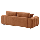 Coaster Furniture Burnett 504951 Chenille Upholstered Wide Arm Sofa - Burnt Orange IMAGE 8