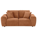  Coaster Furniture Burnett 504952 Chenille Upholstered Wide Arm Loveseat - Burnt Orange IMAGE 12