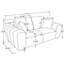  Coaster Furniture Burnett 504952 Chenille Upholstered Wide Arm Loveseat - Burnt Orange IMAGE 3