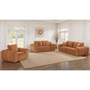  Coaster Furniture Burnett 504952 Chenille Upholstered Wide Arm Loveseat - Burnt Orange IMAGE 7