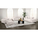  Coaster Furniture Burnett 504956 Chenille Upholstered Wide Arm Loveseat - Ivory IMAGE 13