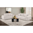  Coaster Furniture Burnett 504956 Chenille Upholstered Wide Arm Loveseat - Ivory IMAGE 8