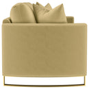  Coaster Furniture Corliss 508824 Upholstered Curved Track Arm Sofa - Camel IMAGE 2