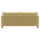  Coaster Furniture Corliss 508824 Upholstered Curved Track Arm Sofa - Camel IMAGE 7