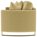  Coaster Furniture Corliss 508825 Upholstered Curved Track Arm Loveseat - Camel IMAGE 3