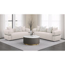  Coaster Furniture Jeanette 508961 84-inch Fabric Upholstered Round Arm Sofa - Beige IMAGE 13
