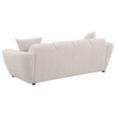 Coaster Furniture Destino 509301 Chenille Upholstered Splayed Arm Sofa - Greige IMAGE 4