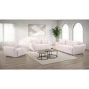  Coaster Furniture Destino 509301 Chenille Upholstered Splayed Arm Sofa - Greige IMAGE 8
