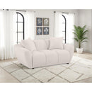  Coaster Furniture Destino 509302 Chenille Upholstered Splayed Arm Loveseat - Greige IMAGE 4