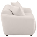  Coaster Furniture Destino 509302 Chenille Upholstered Splayed Arm Loveseat - Greige IMAGE 9