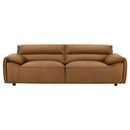  Coaster Furniture Buxton 509501 Top Grain Leather Upholstered Sofa - Orange IMAGE 7