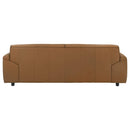  Coaster Furniture Buxton 509501 Top Grain Leather Upholstered Sofa - Orange IMAGE 8