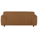  Coaster Furniture Buxton 509502 Top Grain Leather Upholstered Loveseat - Orange IMAGE 7