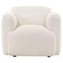  Coaster Furniture Dorset 509813 Fabric Upholstered Round Track Arm Accent Chair - White IMAGE 7