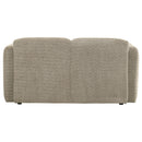  Coaster Furniture Dorset 509815 Fabric Upholstered Round Track Arm Loveseat - Brown IMAGE 8