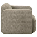  Coaster Furniture Dorset 509816 Fabric Upholstered Round Track Arm Accent Chair - Brown IMAGE 2