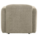  Coaster Furniture Dorset 509816 Fabric Upholstered Round Track Arm Accent Chair - Brown IMAGE 8