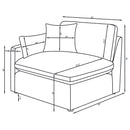  Coaster Furniture Hobson 551451-SETA 5-piece Upholstered Modular Sectional Sofa - Ivory IMAGE 10