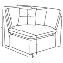  Coaster Furniture Hobson 551451-SETA 5-piece Upholstered Modular Sectional Sofa - Ivory IMAGE 11