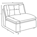  Coaster Furniture Hobson 551451-SETA 5-piece Upholstered Modular Sectional Sofa - Ivory IMAGE 9
