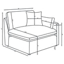  Coaster Furniture Hobson 551455-SETA 5-piece Upholstered Modular Sectional Sofa - Charcoal IMAGE 11