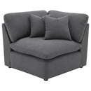  Coaster Furniture Hobson 551455-SETA 5-piece Upholstered Modular Sectional Sofa - Charcoal IMAGE 6