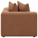 Coaster Furniture Jennifer 551592 Upholstered Corner Chair - Terracotta IMAGE 4