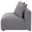  Coaster Furniture Jennifer 551594 Upholstered Armless Chair - Grey IMAGE 7