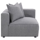  Coaster Furniture Jennifer 551595 Upholstered Corner Chair - Grey IMAGE 1