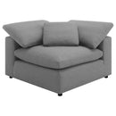  Coaster Furniture Raleigh 551755 Boucle Upholstered Corner Chair - Grey IMAGE 1