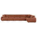  Coaster Furniture Elysia 551891-SET 6-piece Chenille Upholstered Modular Sectional Sofa - Coral IMAGE 4