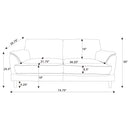  Coaster Furniture Selma 552101 Velvet Upholstered Crescent Arm Sofa - Rust IMAGE 10