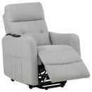  Coaster Furniture Dayes 600130P Upholstered Power Lift Recliner Chair - Light Grey IMAGE 13