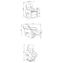  Coaster Furniture Dayes 600130P Upholstered Power Lift Recliner Chair - Light Grey IMAGE 14